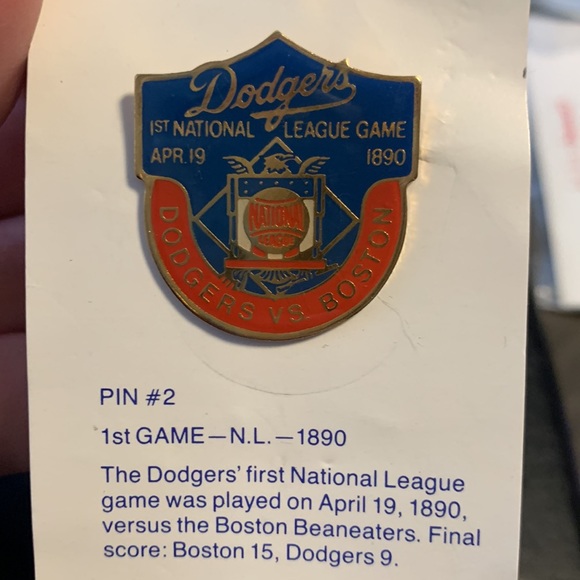 Unocal 76 Dodgers Pin - Pin #2 First Game 1890 - Picture 4 of 4